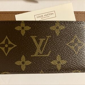 Louis Vuitton Style Monogram Brown And Tan Card Holder